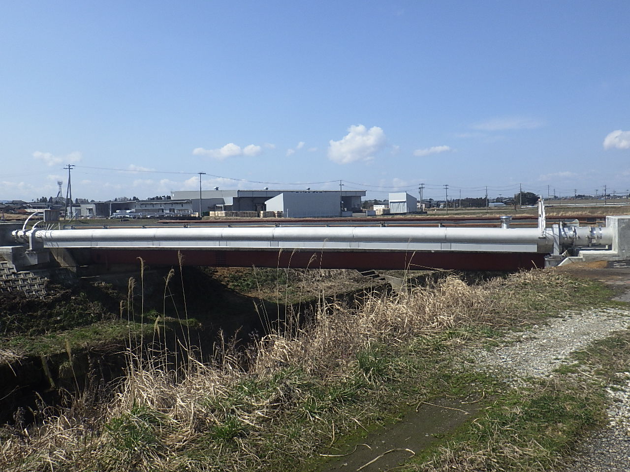 管路耐震化事業 安野川水管橋耐震補強工事